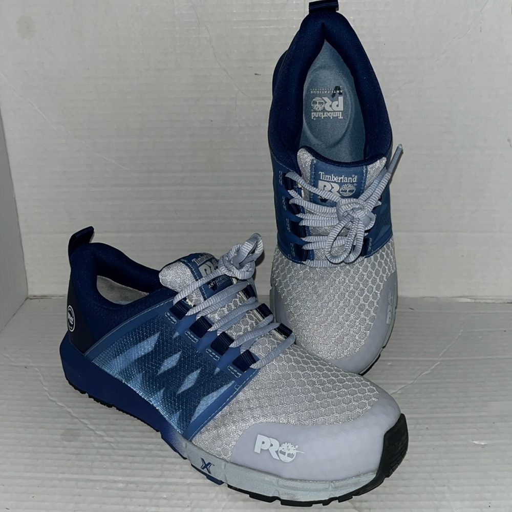Timberland PRO Womens Day One Safety Radius Blue Safety Shoes Size 9.5 Medium